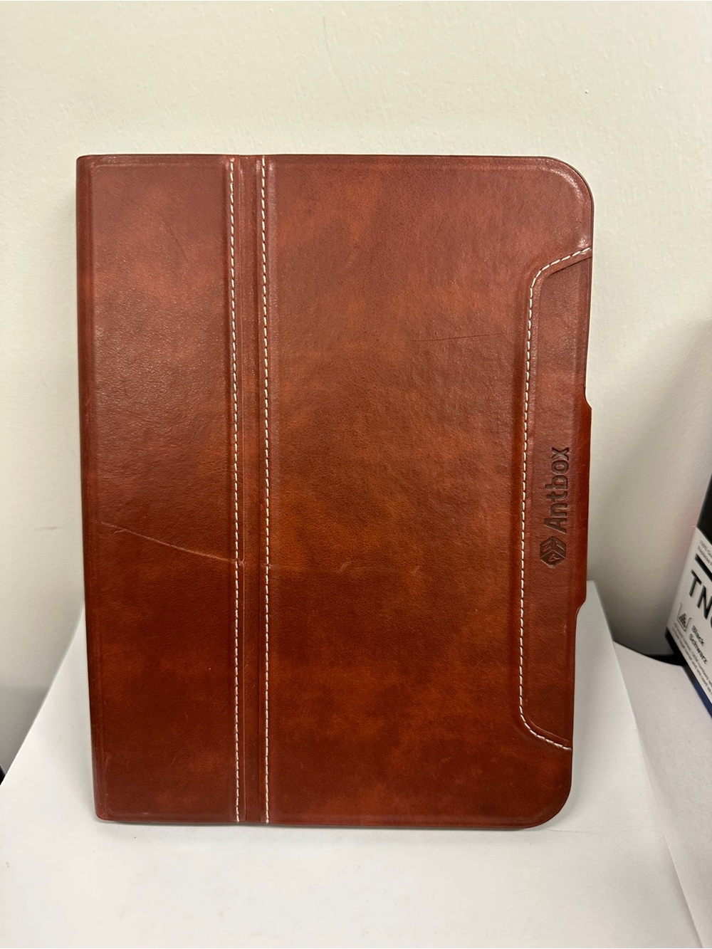 brown vegan leather Antbox iPad case for IPad Mini 6/7